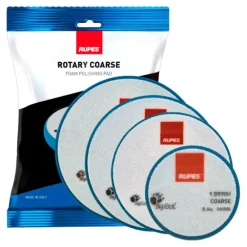 Coarse foam polishing pads for rotary polishers