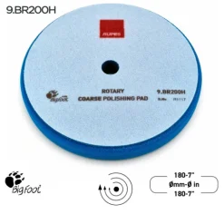 Coarse foam polishing pads for rotary polishers